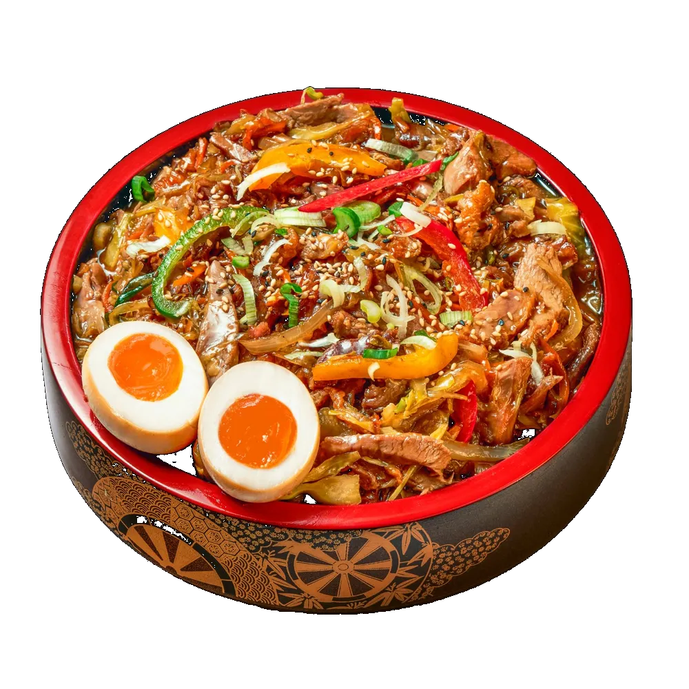 Delicious Halal Chicken Teriyaki Bowl with fresh vegetables at Yaki Ya! London
