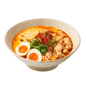 Rich Japanese ramen with slow-simmered broth and fresh toppings at Yaki Ya!